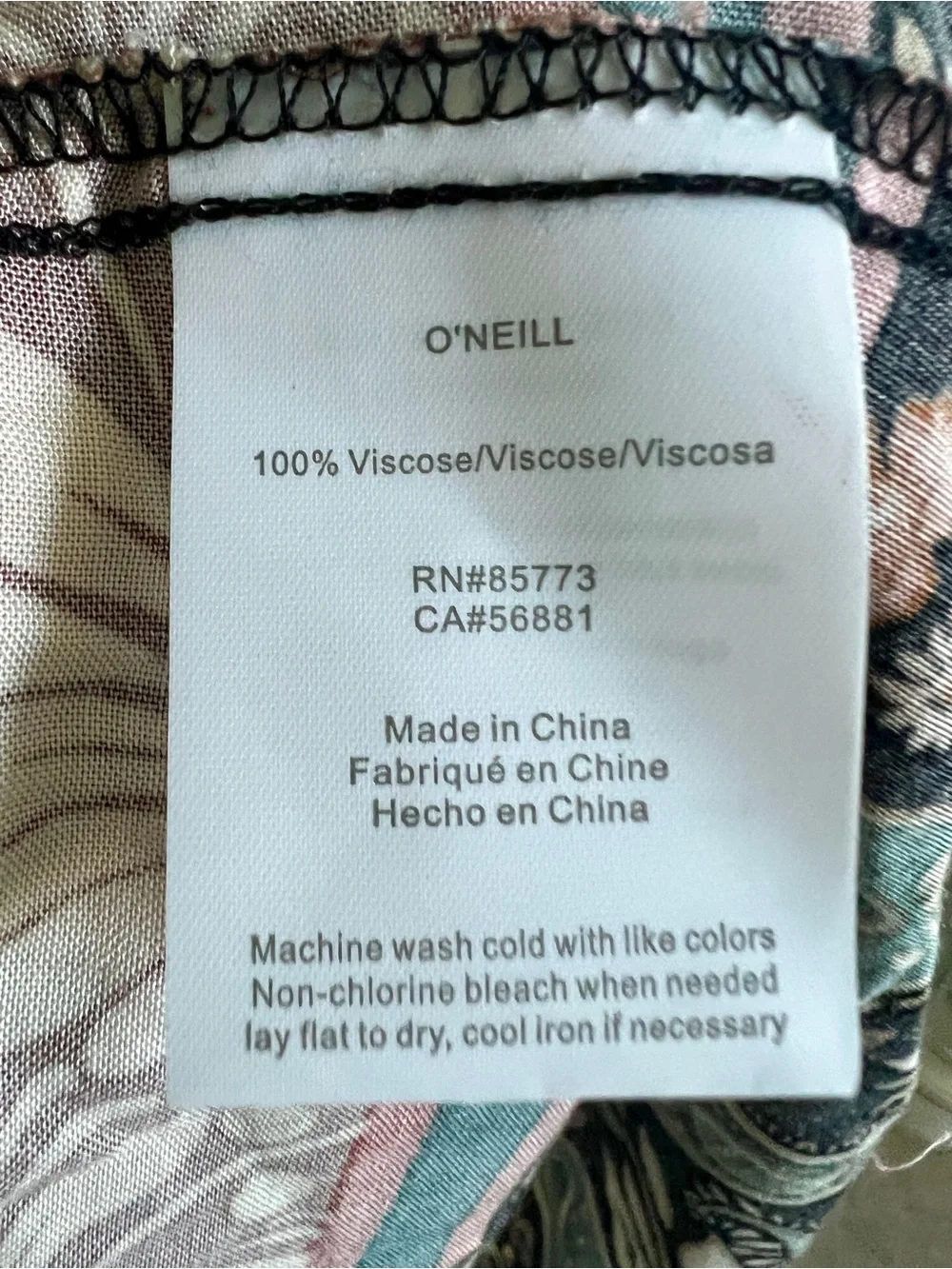 O’Neill Weslynn Boho Paisley Floral Maxi Dress Size Medium Teal Resort Dress - Picture 15 of 16